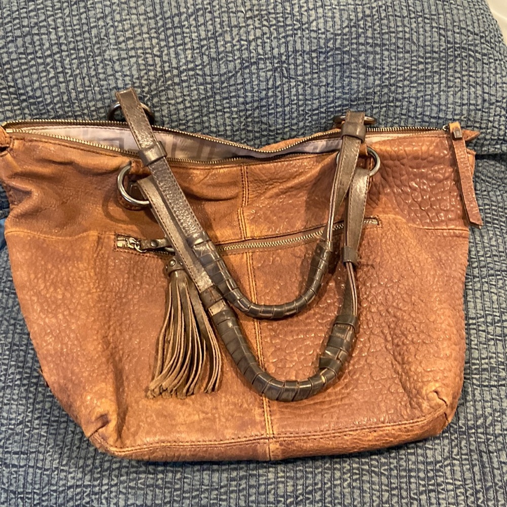 Brown leather bag - luana